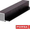 Porsa sort aluprofil firkantet med flig 75 cm.