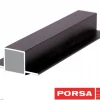 Porsa sort aluprofil med dobbelt flig 75 cm.