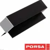 Porsa sort aluprofil med dobbelt vinkelflig 70 cm.