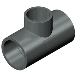 PVC tee 90 grader 90 x 50 mm. (reduceret)