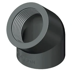 PVC vinkel 45 grader 1 1/2 tomme (gevind) 50 mm.