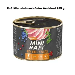 Rafi Mini vådhundefoder andekød 185 g - naturligt fuldfoder til hunde