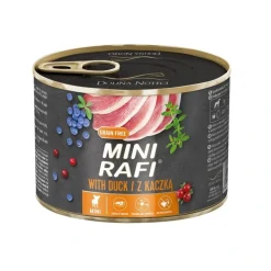 Rafi Mini vådhundefoder andekød 185 g - naturligt fuldfoder til hunde
