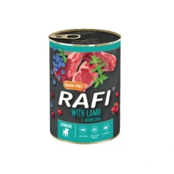 Rafi vådfoder hvalp lammekød med blåbær og tranebær 400 g