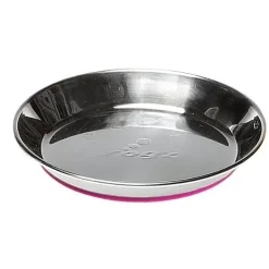 Rogz rustfri stålskål til kat 200 ml Pink