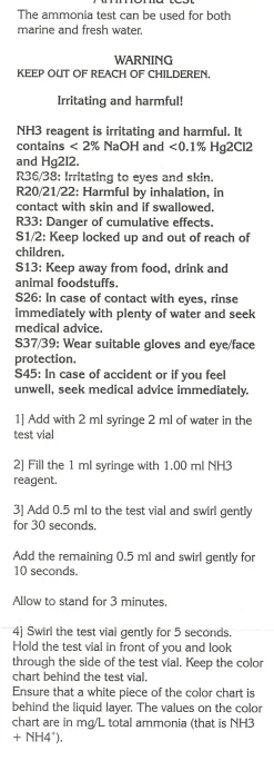 Salifert Ammonium Test NH3 / NH4