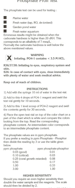 Salifert Fosfat Test PO4