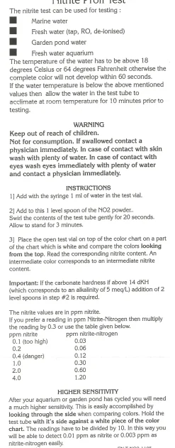 Salifert Nitrit Test NO2