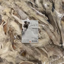 Snackit Kaninører med pels 1 kg - Naturlige hundesnacks i stor pakke