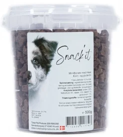 Snackit Semi-Moist Mini Bones med Hest 500 g - bløde hundesnacks