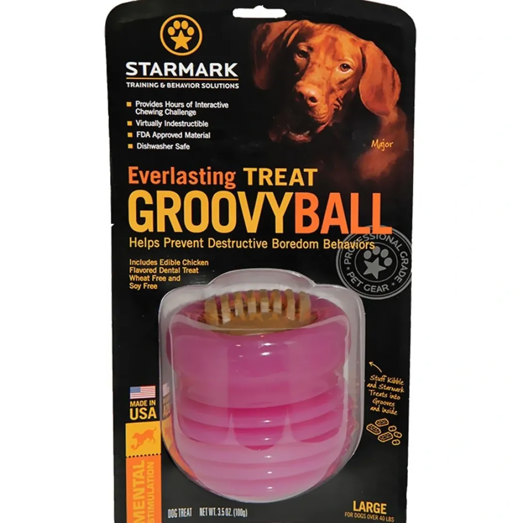Starmark Groovy Ball Medium Veggie Treat - snackbold til mellemstore hunde