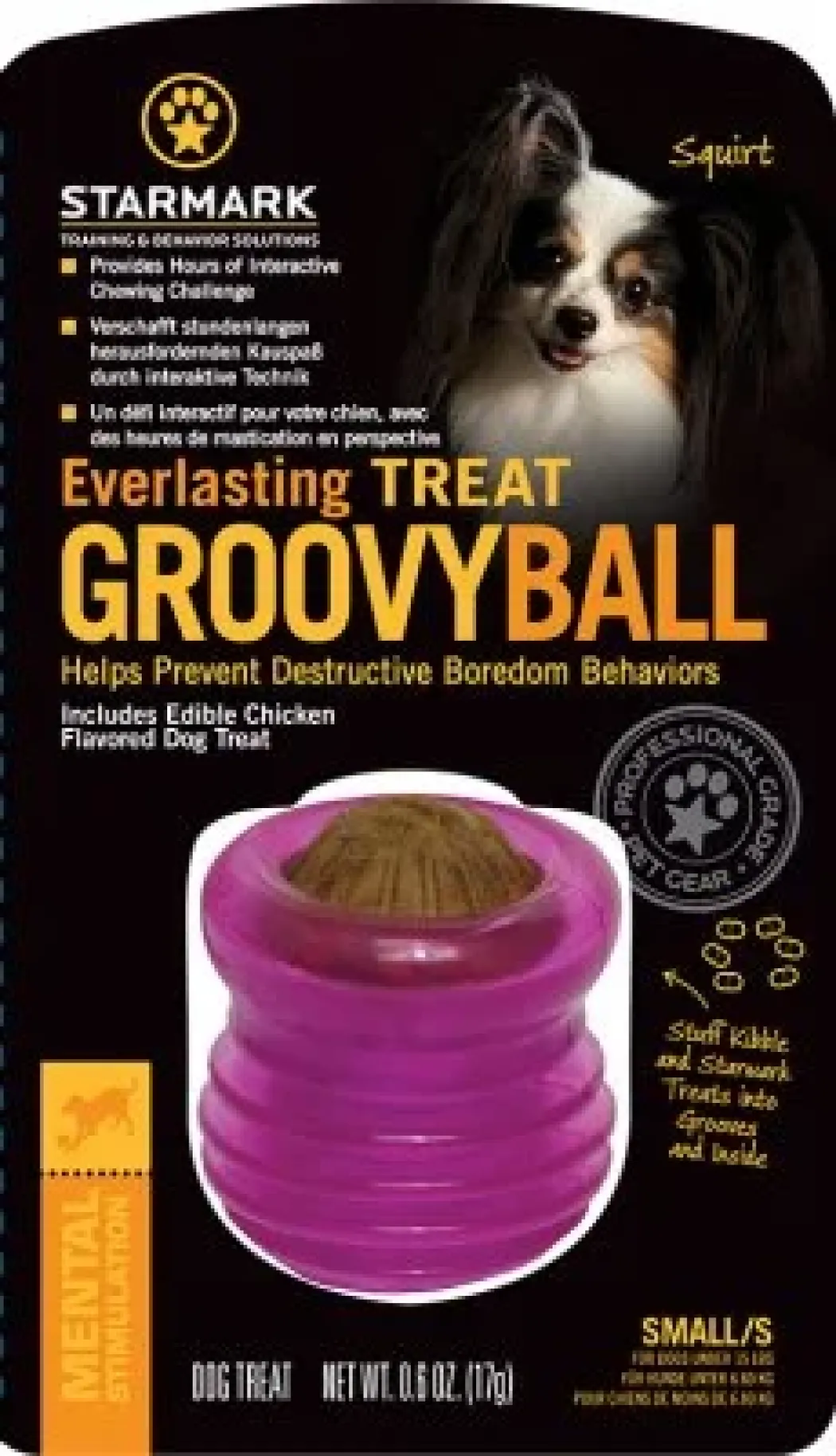 Starmark Groovy Ball Small Veggie Treat - snackbold til små hunde