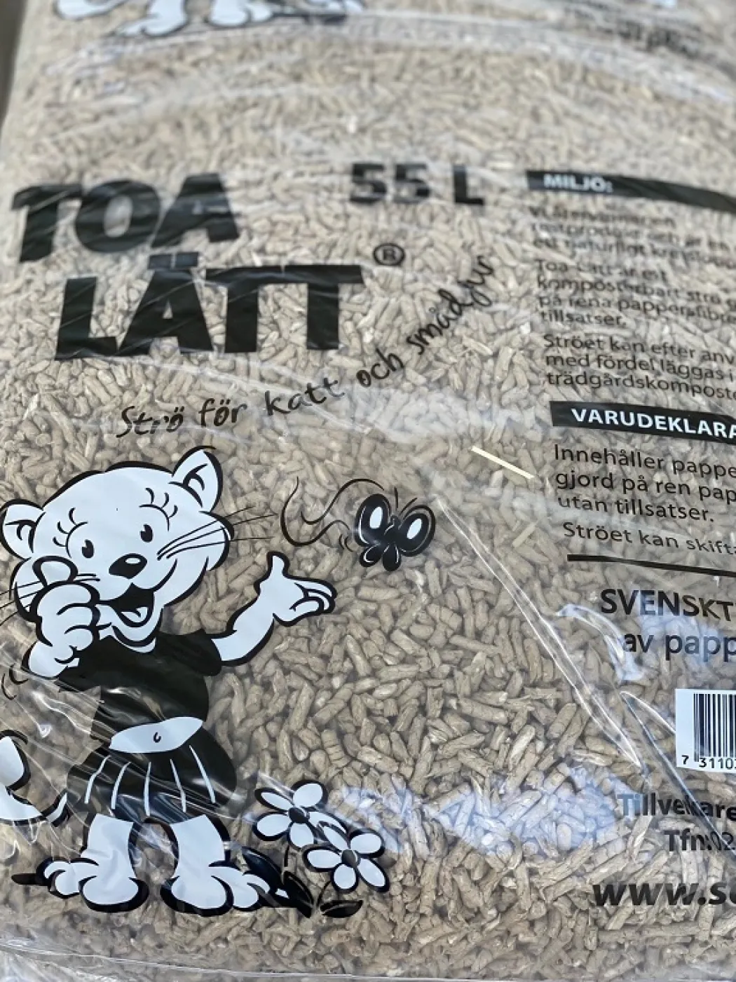 TOA-LÄTT Kattestrø - Kattegrus 55 liter