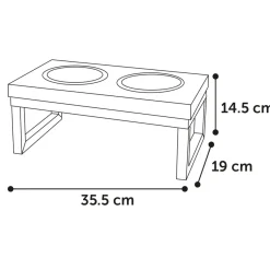 Tommy Twin Feeder Set med stand 370 ml