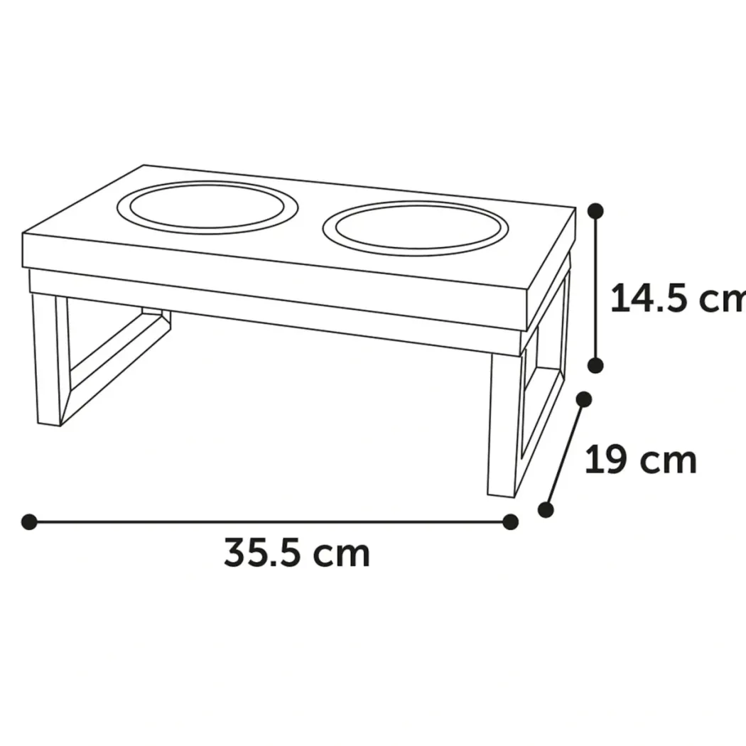 Tommy Twin Feeder Set med stand 370 ml