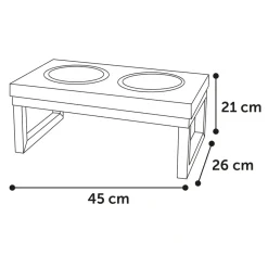 Tommy Twin Feeder Set med stand 800 ml