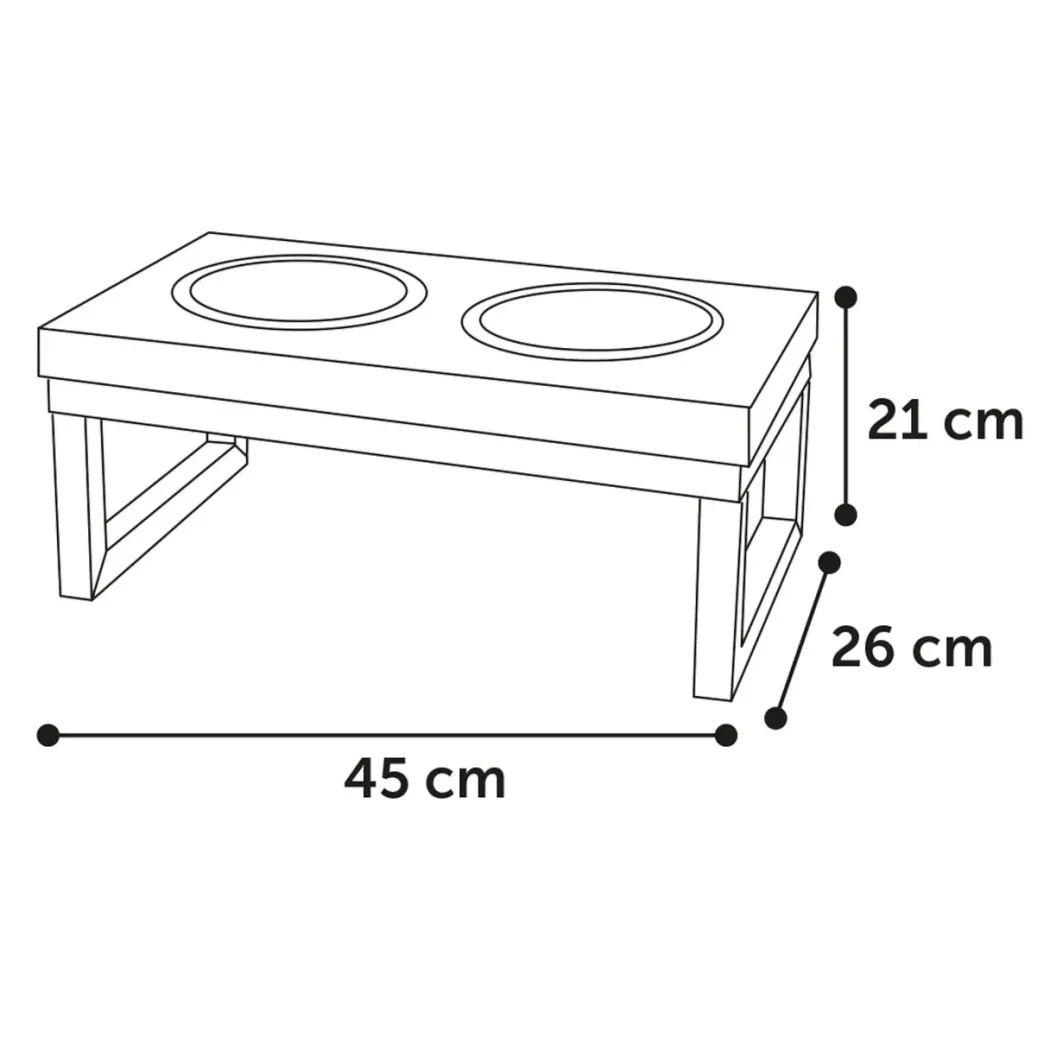 Tommy Twin Feeder Set med stand 800 ml