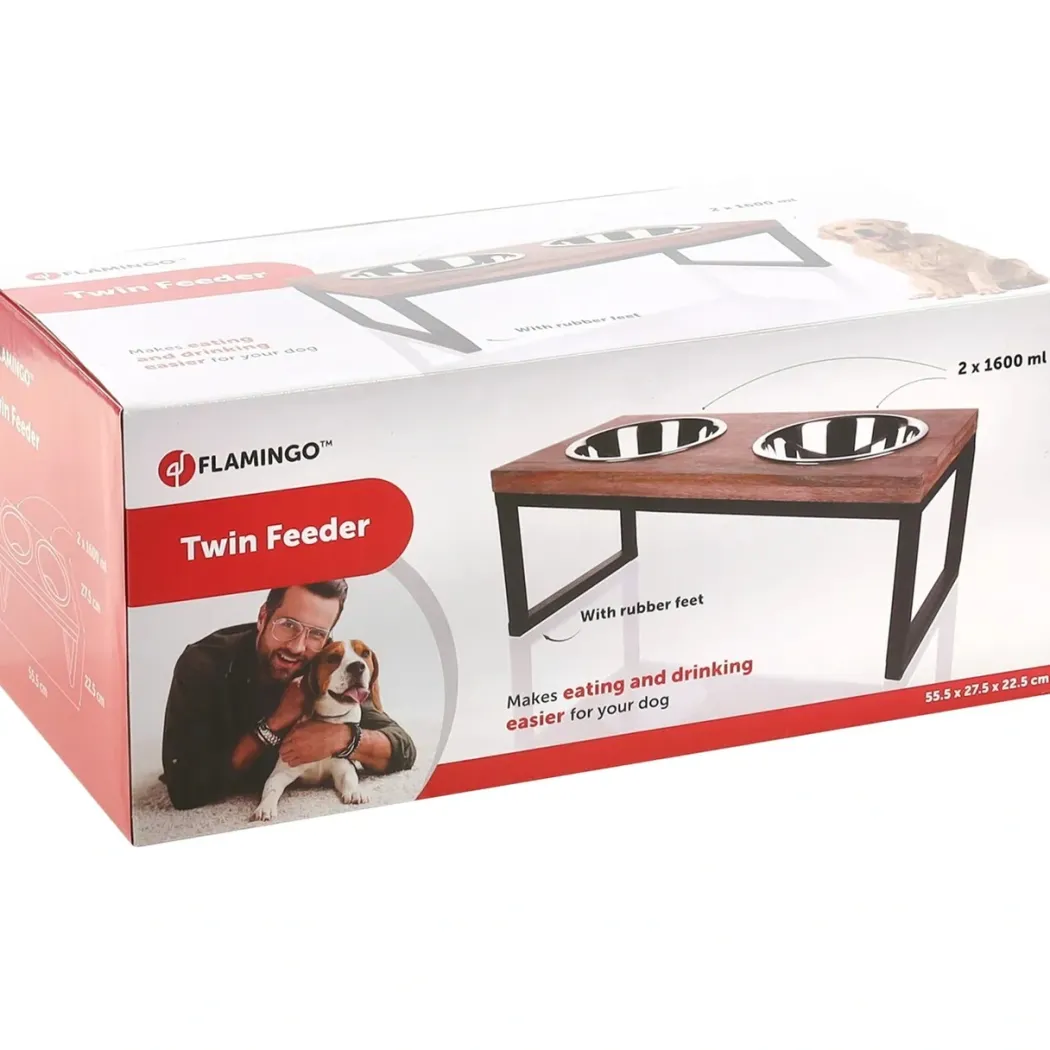 Tommy Twin Feeder Set med stand 1600 ml