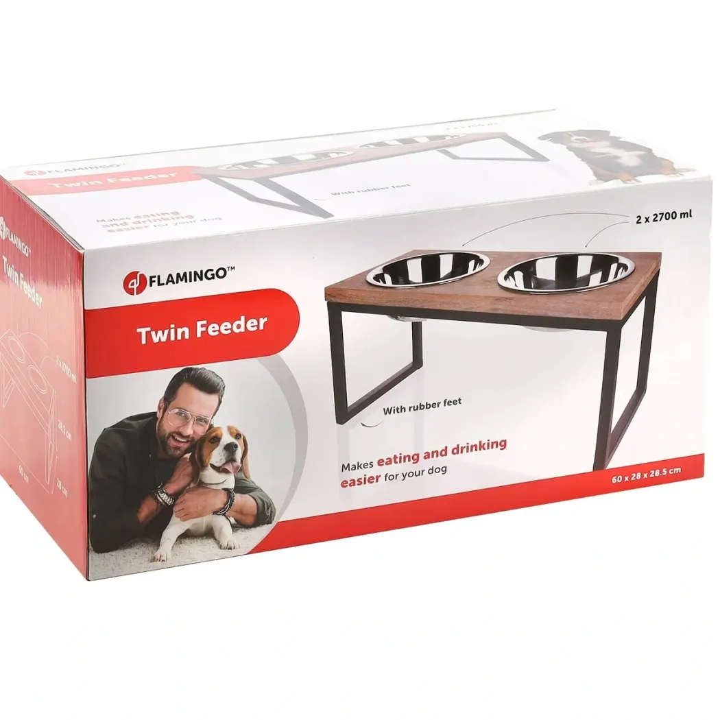Tommy twin feeder set med stand 2700 ml