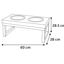 Tommy twin feeder set med stand 2700 ml