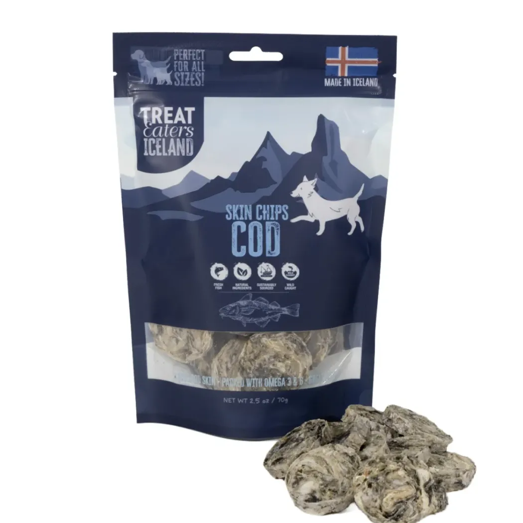 Treateaters Iceland torskeskind chips til hund 70 g