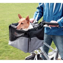 Trixie Luksus Cykeltaske til Hund SortGrå