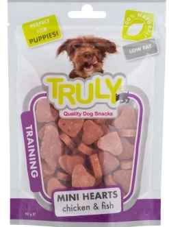 Truly Puppy Mini Hearts 90 g - hvalpesnacks med kylling
