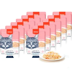 Wanpy Cat Vådmad - Kylling og Rejer 85 g