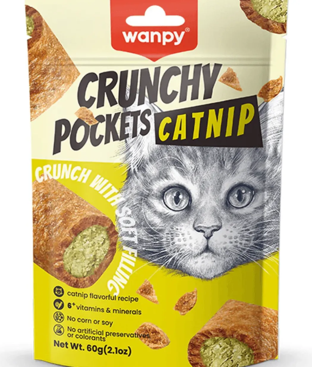 Wanpy Crunchy Pockets Catnip 60g