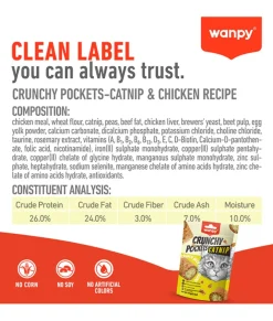 Wanpy Crunchy Pockets Catnip 60g