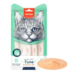 Wanpy Kat Cremet Slikbar Godbid med Tun og Kammusling 70 g
