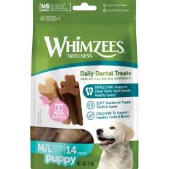 Whimzees Puppy Tyggeben M/L - Bløde tyggeben til store hvalpe