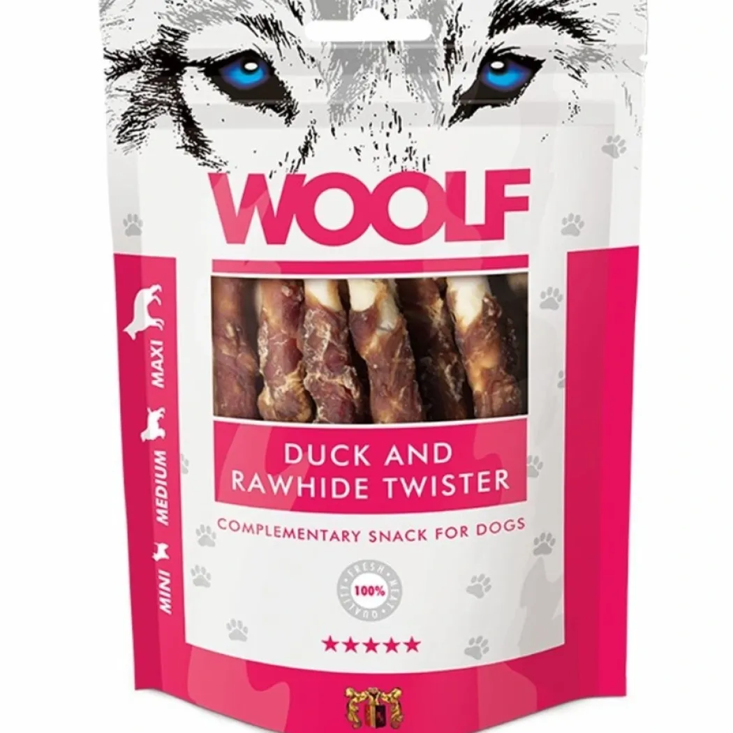 Woolf Hundesnack And og Oksehud Twister