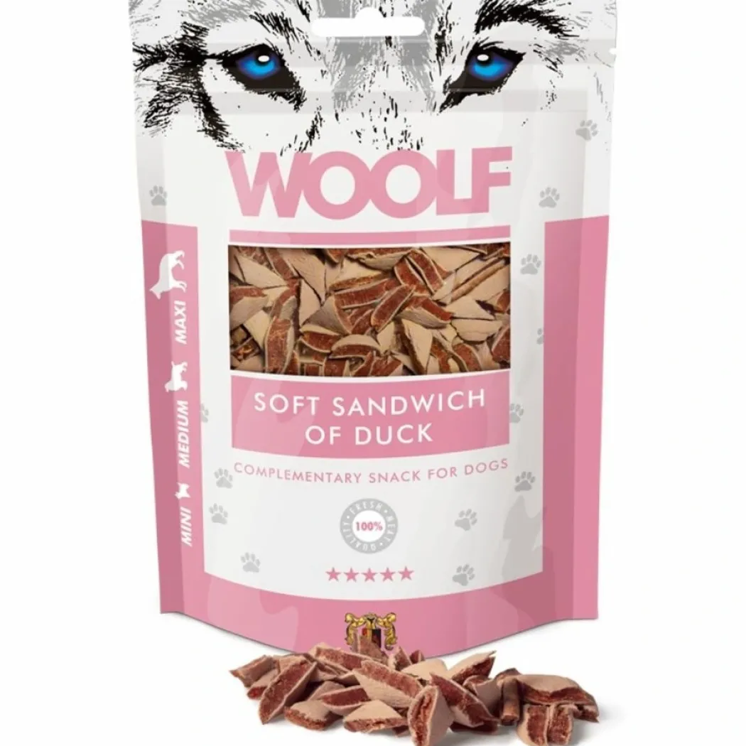Woolf Hundesnack Blød Sandwich med And