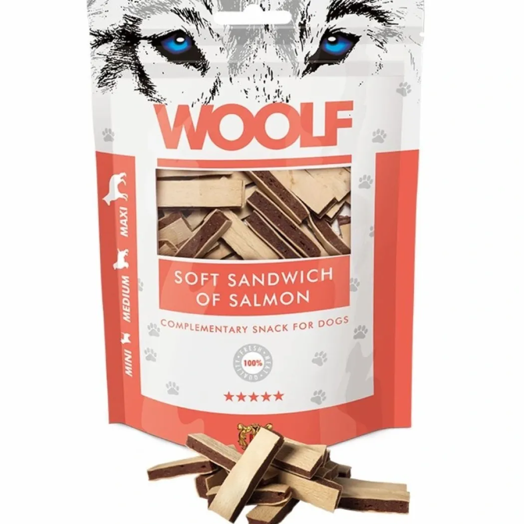 Woolf Hundesnack Blød Sandwich med Laks