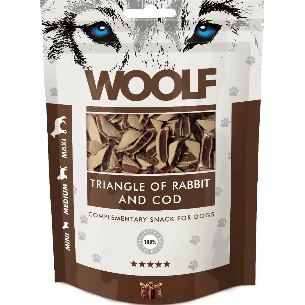 Woolf Hundesnack Kanin og Torsk Triangle