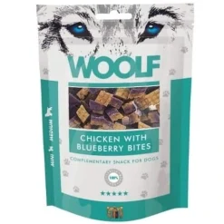 Woolf Hundesnack Kylling med Blåbær Bites