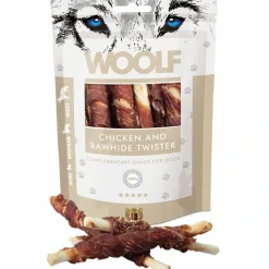 Woolf Hundesnack Kylling og Oksehud Twister