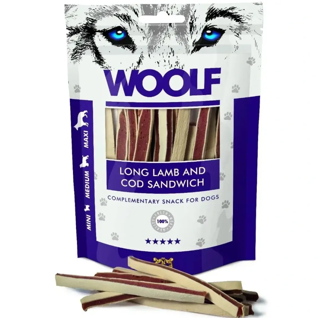 Woolf Hundesnack Lam og Torsk Lang Sandwich