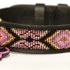 Zinj Ombima halsbånd Medium Pink - håndlavet hundehalsbånd