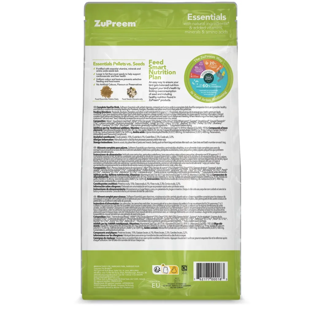 Zupreem Essentials Undulat 1 kg